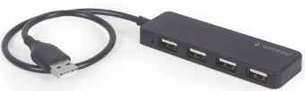 Hub USB 4 ports Gembird Noir