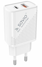 Lādētājs Savio Wall USB charger Quick Charge Power Delivery 3.0 18W