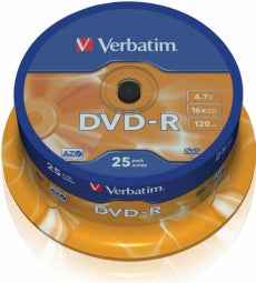 DVD-R Matricas AZO Verbatim 4,7 Go 16x pack de 25 broches