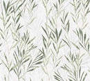 Papier peint floral Profhome 367123-GU papier peint intissé légèrement texturé avec des ornements floraux mat vert blanc 5,33 m2