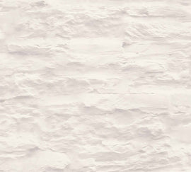 Papier peint aspect pierre carrelage Profhome 959083-GU papier peint intissé lisse avec un dessin nature mat crème blanc 5,33 m2