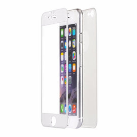 Protection d'ecran en verre trempé face avant + arrière en titane argent pour apple iphone 7 plus - Clicktofournisseur.com
