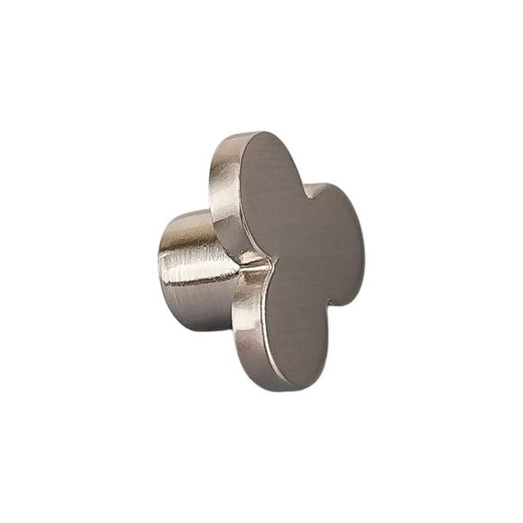 Bouton de meuble TREFLE, Finition zamak nickel mat