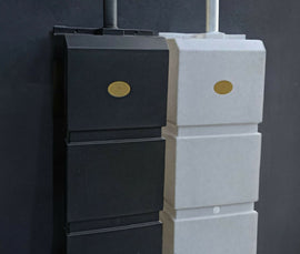 Prestige water  amsterdam granit blanc  100l  récupérateur d'eau de pluie