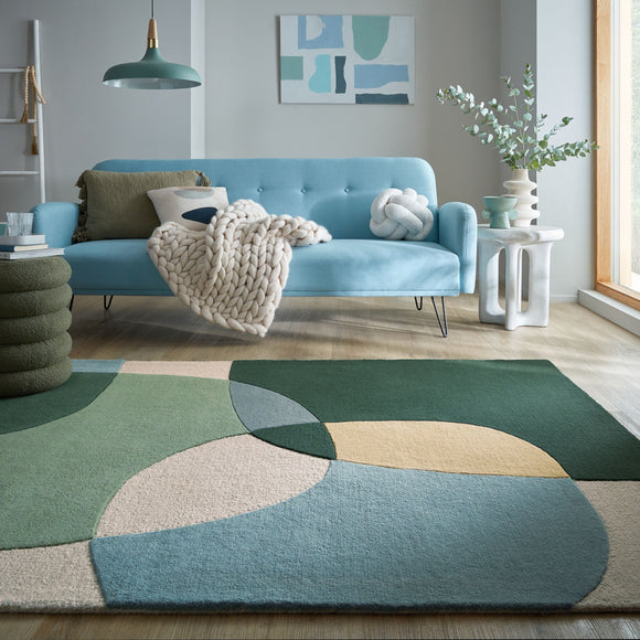 Tapis de salon moderne pure laine GLEE