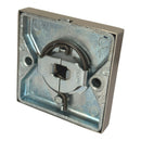 2 poignées de porte sur rosace ORION, Verrou de condamnation pour salle de bain/WC, Finition Inox 304 nickel mat