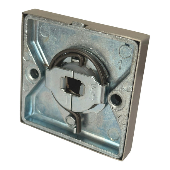 2 poignées de porte sur rosace ORION, Verrou de condamnation pour salle de bain/WC, Finition Inox 304 nickel mat