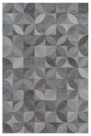 Tapis de salon moderne tissé plat ROSEBUD