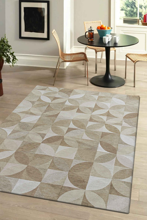 Tapis de salon moderne tissé plat ROSEBUD
