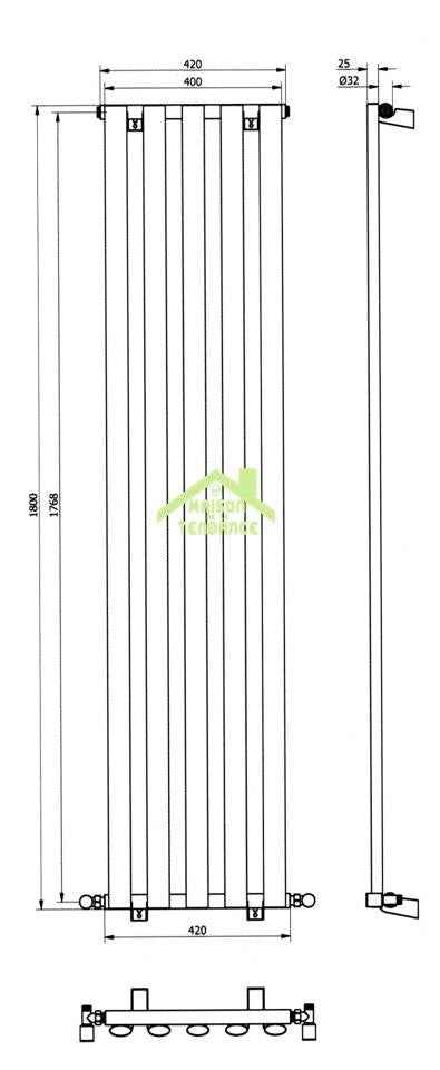 Radiateur design vertical divina 42x180 cm en chrome - Clicktofournisseur.com