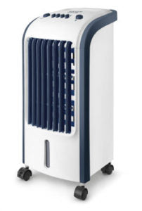 Rafraîchisseur d’air avec réservoir d’eau 5l 80w bleu blanc clicktofournisseur.com