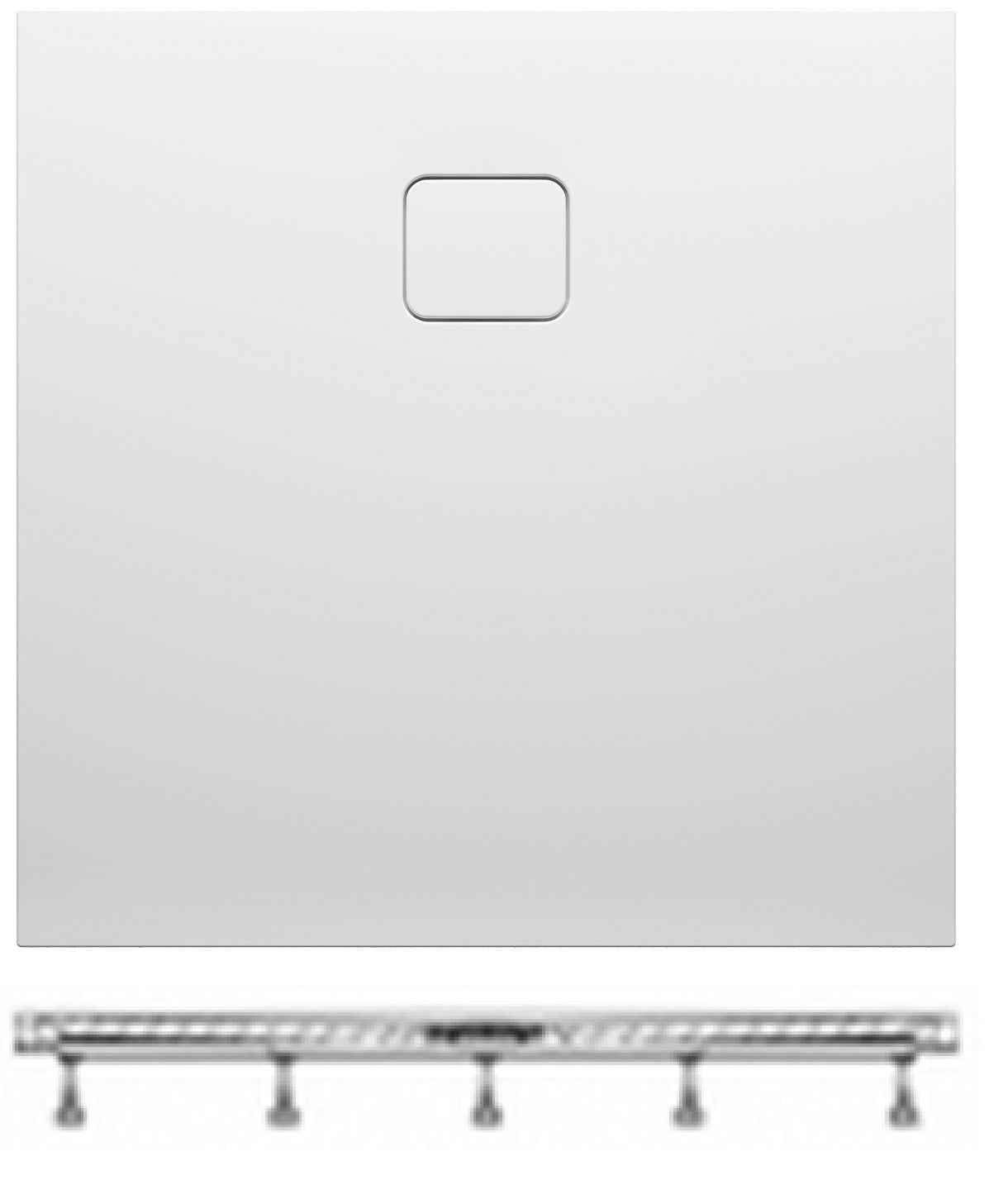 Receveur de douche acrylique rectangulaire riho biasca 90x80x45 cm - Clicktofournisseur.com