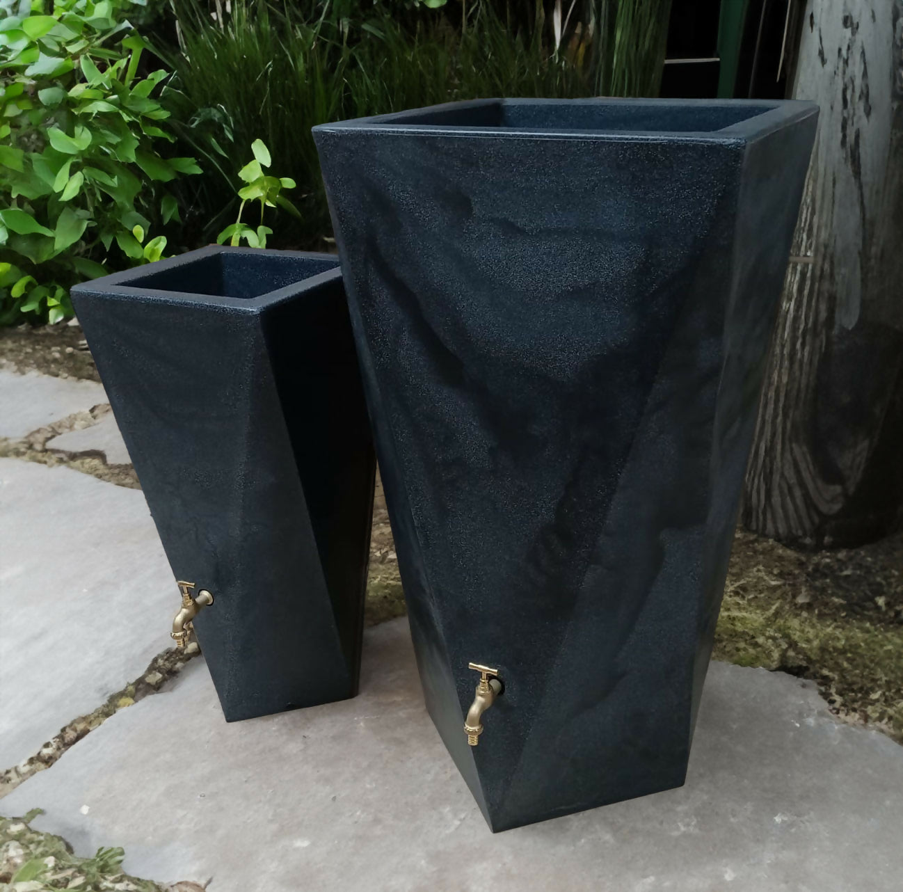 Prestige water  berlin gris  100l  récupérateur d'eau de pluie