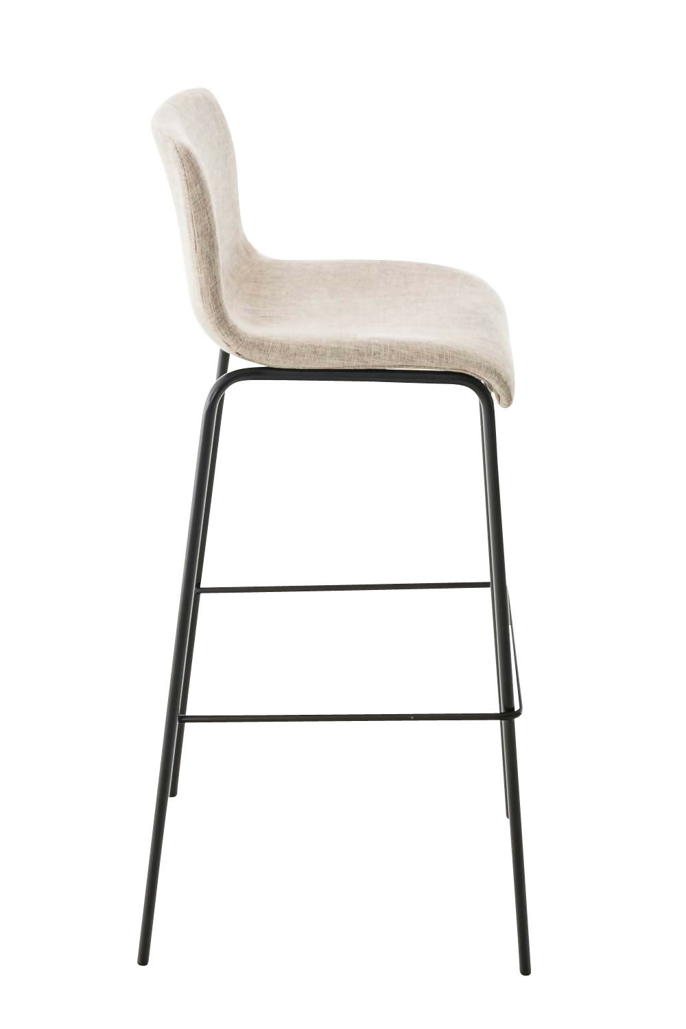 Hoover Bar Chair - Metal / Cream Fabric