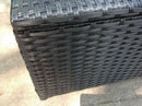 Fimous Carré Rotin Café Thé Table D'Appoint IntéRieur Et ExtéRieur Meubles De Jardin Accessoires Patio Noir