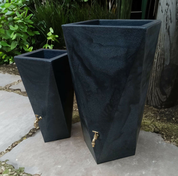 Prestige water  berlin granit noir  100l  récupérateur d'eau de pluie