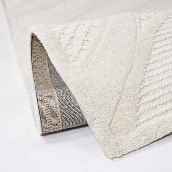 Tapis de salon, chambre et couloir en laine FINY