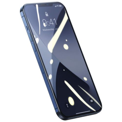 Baseus iPhone 12 mini 0,25 mm Plein écran Verre trempé (2 pièces) Noir (SGAPIPH54N-KC01)