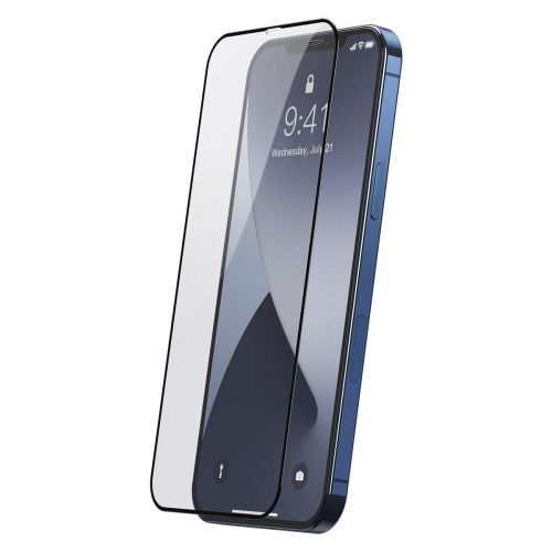 Baseus iPhone 12 mini 0,25 mm Plein écran Verre trempé (2 pièces) Noir (SGAPIPH54N-KC01)