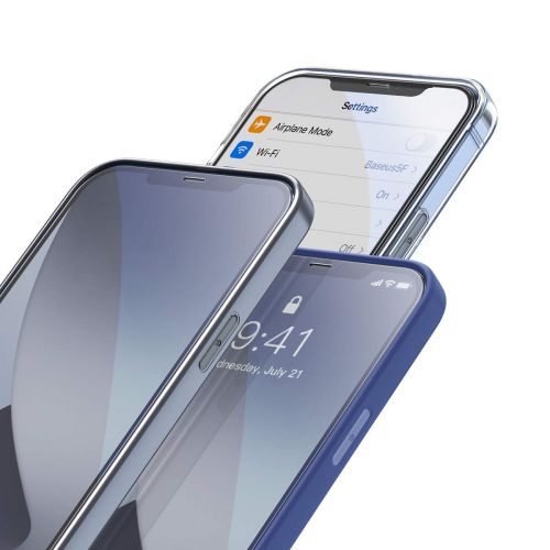 Baseus iPhone 12 mini 0,25 mm Plein écran Verre trempé (2 pièces) Noir (SGAPIPH54N-KC01)