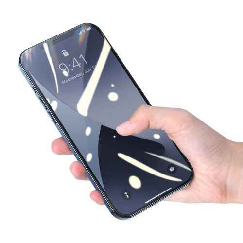 Baseus iPhone 12 mini 0,25 mm Plein écran Verre trempé (2 pièces) Noir (SGAPIPH54N-KC01)