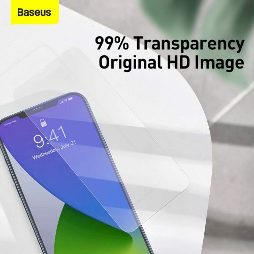 Baseus iPhone 12 Pro Max 0,3 mm Verre trempé intégral (2 pièces) Blanc (SGAPIPH67N-LS02)