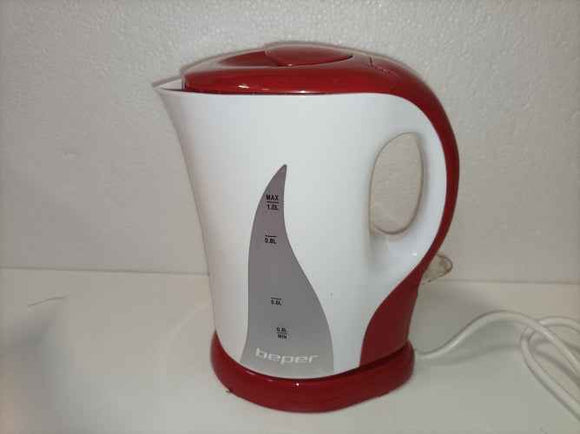 Ecost Customer Return, BEPER BB.050 Electric Kettle 1 Litre Capacity with Scale Display, Automatic S