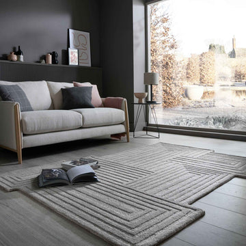 Tapis de salon et chambre pure laine SERENE