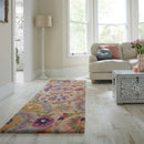 Tapis floral de salon, chambre et couloir pure laine RAMIA-7