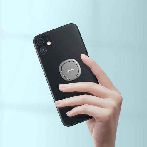 Anneau de support de téléphone invisible Baseus Tool, argenté (SUYB-0S)