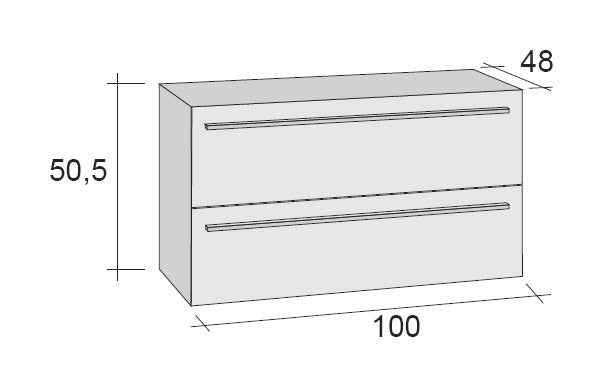 Sous meuble de lavabo RIHO BOLOGNA en bois stratifié 100x48x H 50,5 cm clicktofournisseur.com