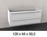 Sous meuble de lavabo riho bologna en bois stratifié 120x48x h 505 cm - Clicktofournisseur.com