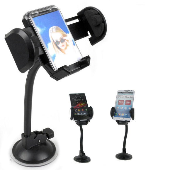 Support fixation voiture 2 en 1 sur ventouse pare brise et grille ventilation aération - Clicktofournisseur.com