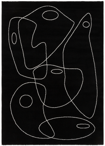 Tapis de salon moderne tissé plat PENNY