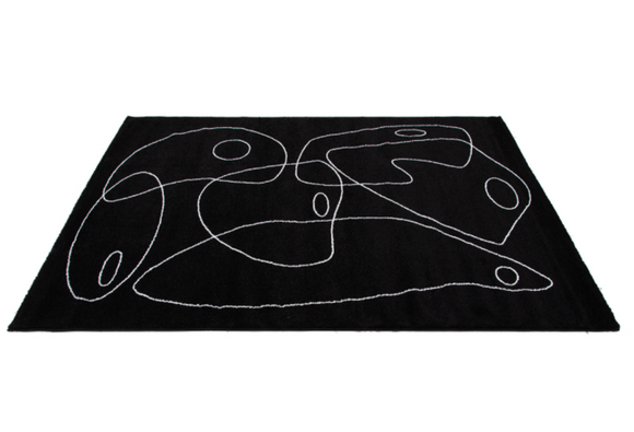 Tapis de salon moderne tissé plat PENNY