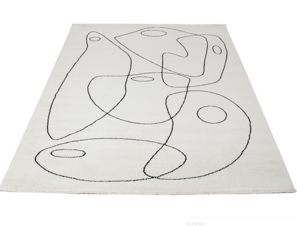 Tapis de salon moderne tissé plat PENNY