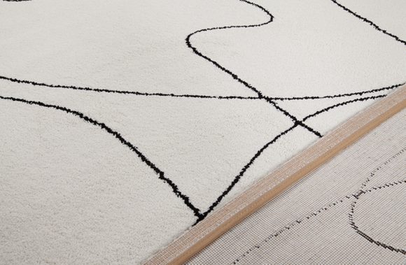 Tapis de salon moderne tissé plat PENNY