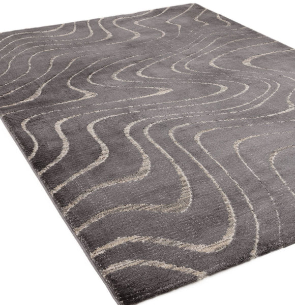 Tapis tissé plat moderne WAVES