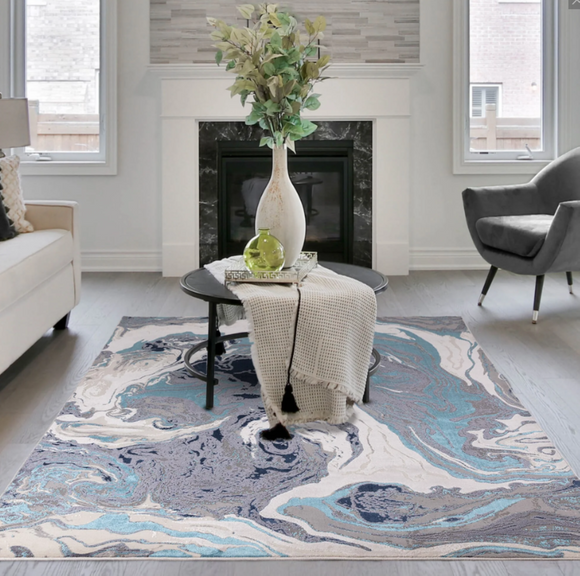 Tapis de salon moderne salon et chambre OCEAN