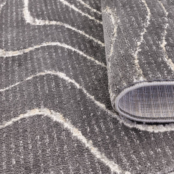 Tapis tissé plat moderne WAVES