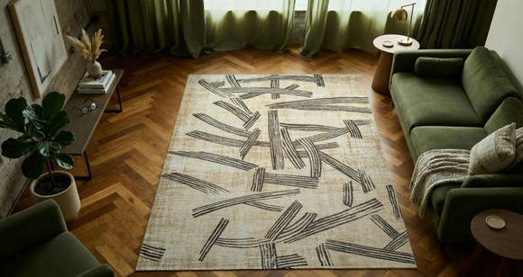 Tapis moderne tissé plat KATANA