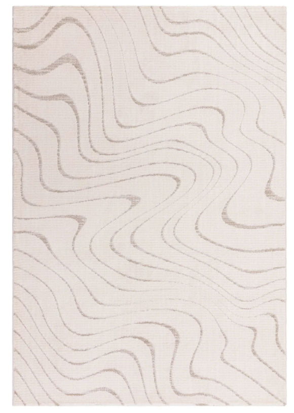 Tapis tissé plat moderne WAVES