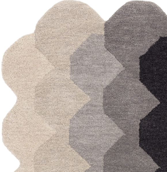 Tapis moderne tufté main en laine KERNEL