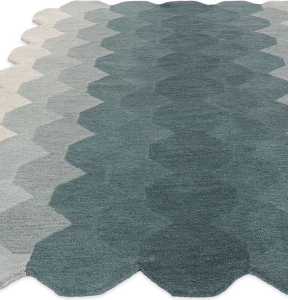 Tapis moderne tufté main en laine KERNEL