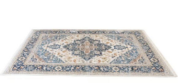 Tapis de salon style orient tissé plat JARBIN