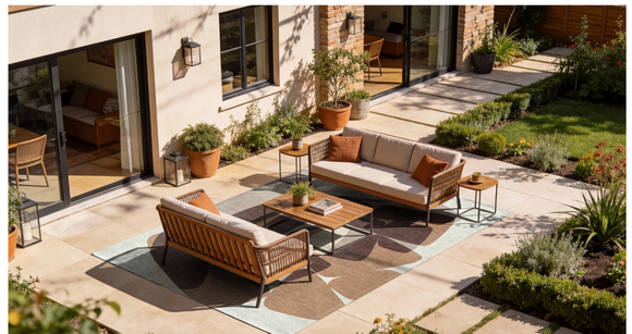 Tapis moderne tissé plat ROCKY