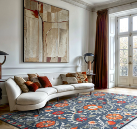 Tapis style orient tissé plat TABRY