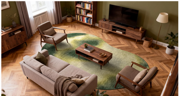 Tapis moderne tissé plat AERO