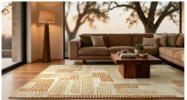 Tapis moderne tissé plat TERRACE - 0