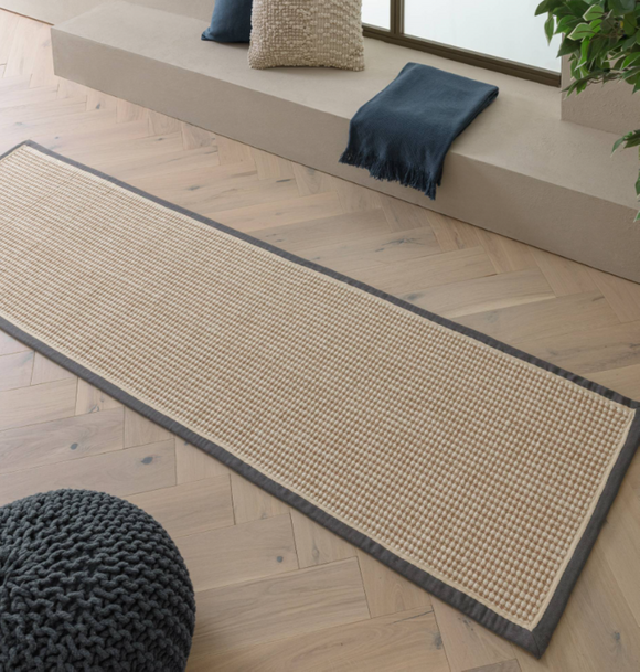 Tapis de salon moderne laine et jute ROKA